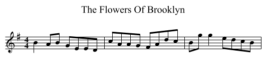 The Flowers Of Brooklyn - staff notation