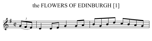 the FLOWERS OF EDINBURGH [1] - staff notation