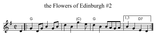 the Flowers of Edinburgh #2 - staff notation