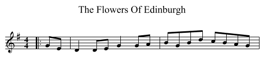The Flowers Of Edinburgh - staff notation