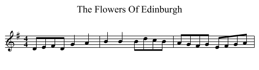 The Flowers Of Edinburgh - staff notation