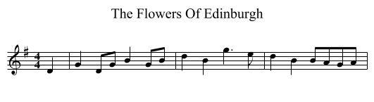 The Flowers Of Edinburgh - staff notation