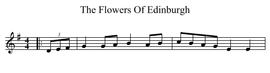 The Flowers Of Edinburgh - staff notation