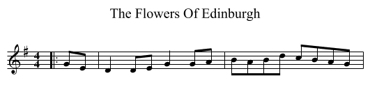 The Flowers Of Edinburgh - staff notation