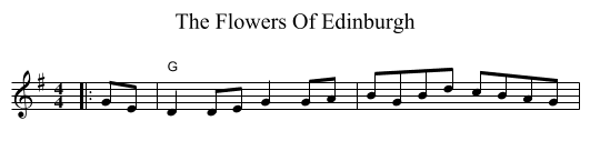 The Flowers Of Edinburgh - staff notation