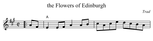 the Flowers of Edinburgh - staff notation
