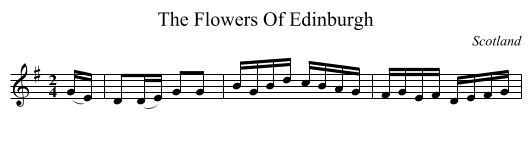The Flowers Of Edinburgh - staff notation