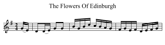 The Flowers Of Edinburgh - staff notation