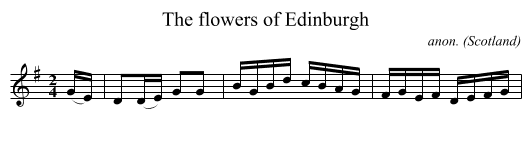 The flowers of Edinburgh - staff notation