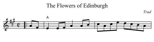 The Flowers of Edinburgh - staff notation