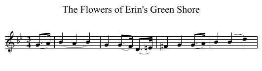The Flowers of Erin's Green Shore - staff notation