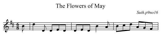 The Flowers of May - staff notation