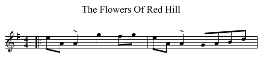 The Flowers Of Red Hill - staff notation