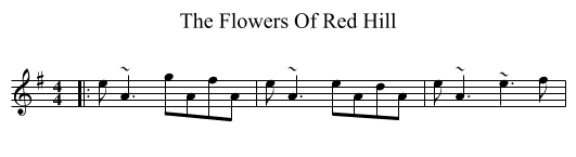 The Flowers Of Red Hill - staff notation