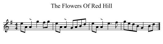 The Flowers Of Red Hill - staff notation