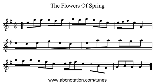 The Flowers Of Spring - staff notation
