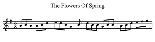 The Flowers Of Spring - staff notation