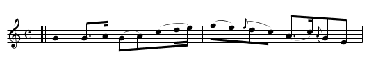 the FLOWERS OF THE FOREST - staff notation