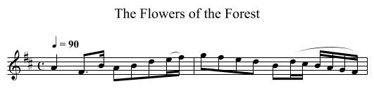 The Flowers of the Forest - staff notation