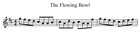 The Flowing Bowl - staff notation