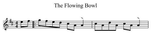 The Flowing Bowl - staff notation
