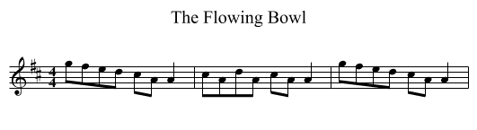 The Flowing Bowl - staff notation