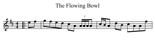 The Flowing Bowl - staff notation