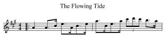 The Flowing Tide - staff notation