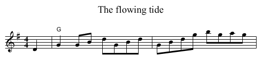 The flowing tide - staff notation