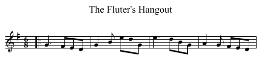 The Fluter's Hangout - staff notation