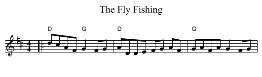 The Fly Fishing - staff notation