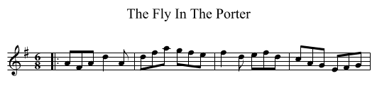 The Fly In The Porter - staff notation