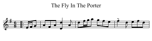 The Fly In The Porter - staff notation