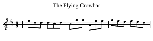 The Flying Crowbar - staff notation