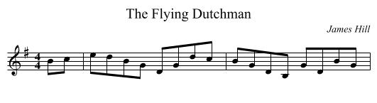 The Flying Dutchman - staff notation