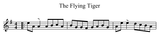 The Flying Tiger - staff notation