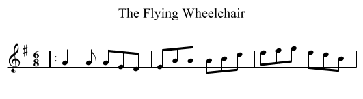 The Flying Wheelchair - staff notation