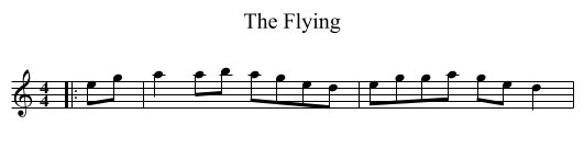 The Flying - staff notation
