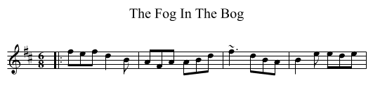 The Fog In The Bog - staff notation
