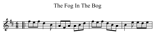 The Fog In The Bog - staff notation