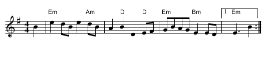 The Foggy Dew - staff notation