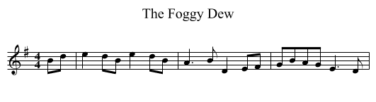 The Foggy Dew - staff notation