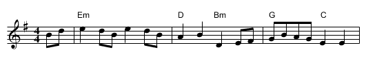 The Foggy Dew - staff notation