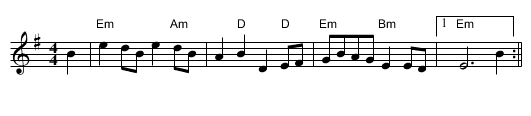 The Foggy Dew - staff notation