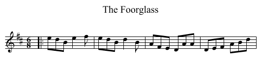 The Foorglass - staff notation