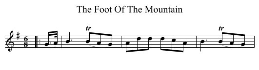 The Foot Of The Mountain - staff notation