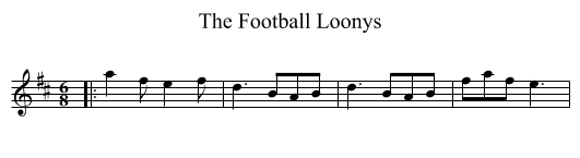 The Football Loonys - staff notation