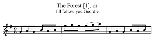 The Forest [1], or - staff notation