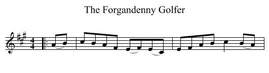 The Forgandenny Golfer - staff notation