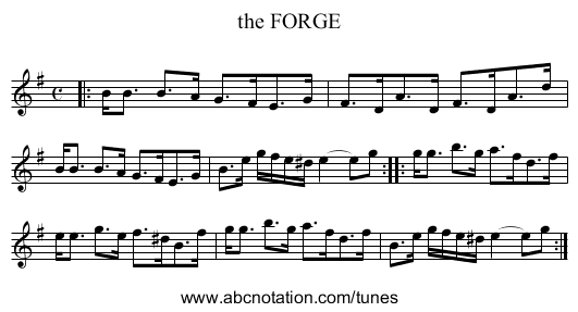 the FORGE - staff notation
